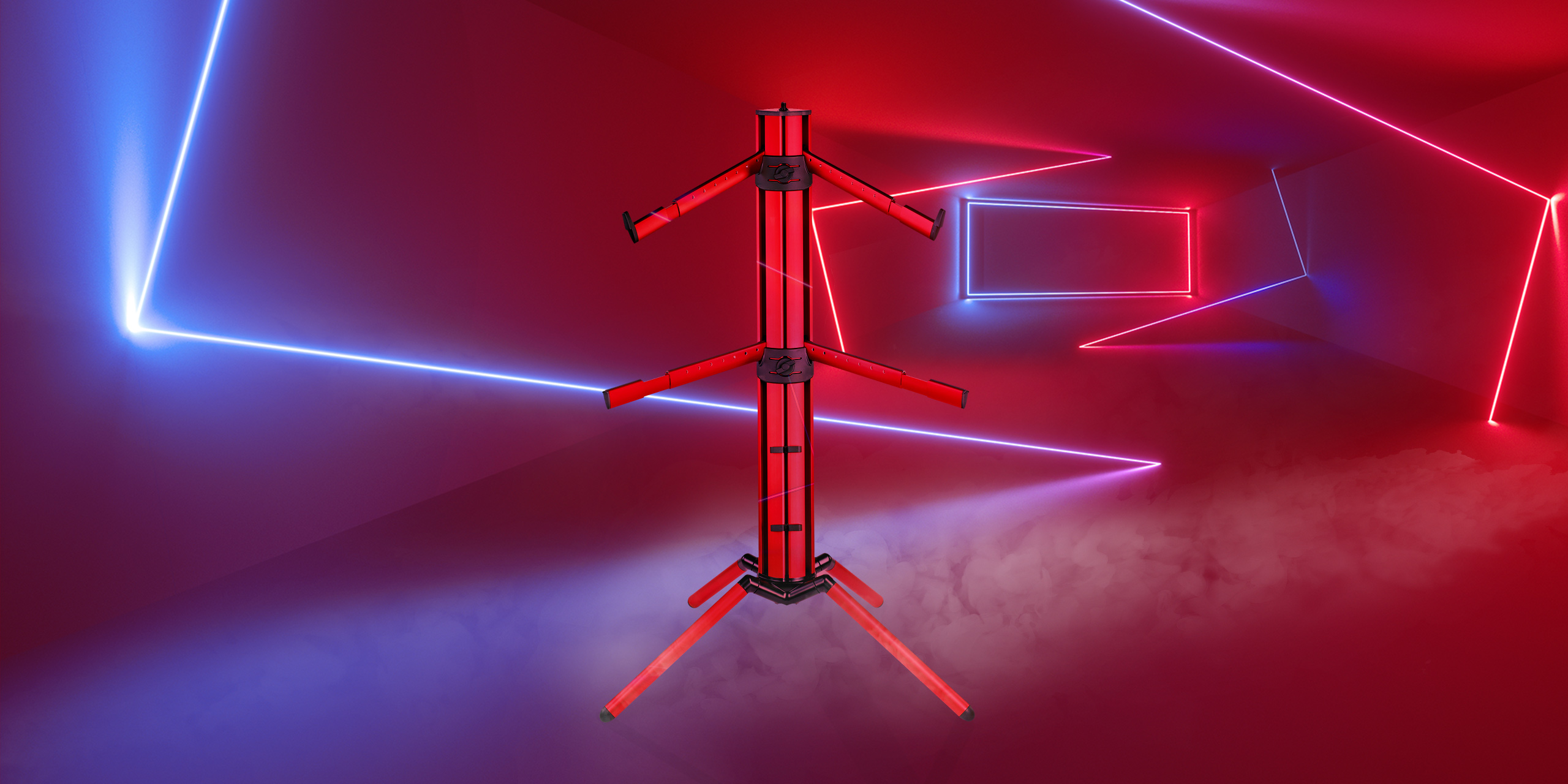 Spider Pro rot I Teaser mit rotem Laser Hintergrund