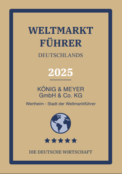 Bild der Urkunde für König & Meyer mit der Auszeichnung als Weltmarktführer