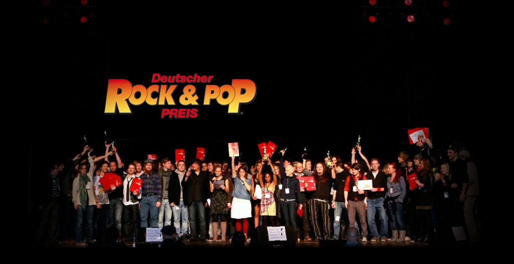 Deutscher Rock & Pop Preis I Bühne mit allen Artisten
