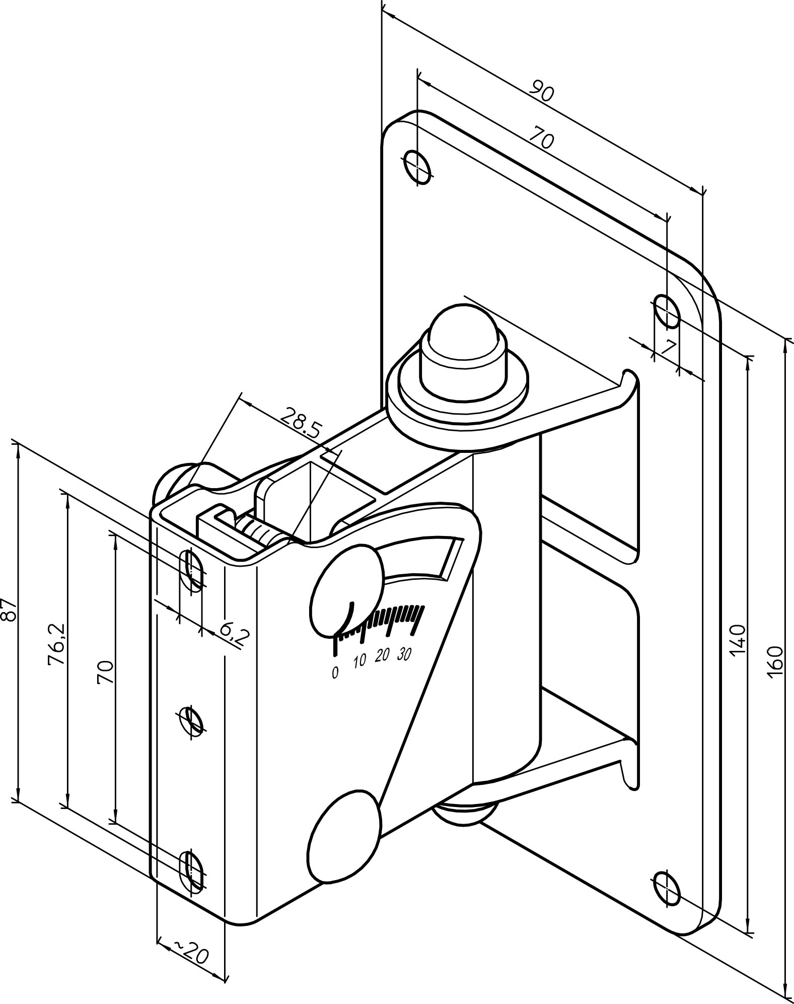 Boxenwandhalter