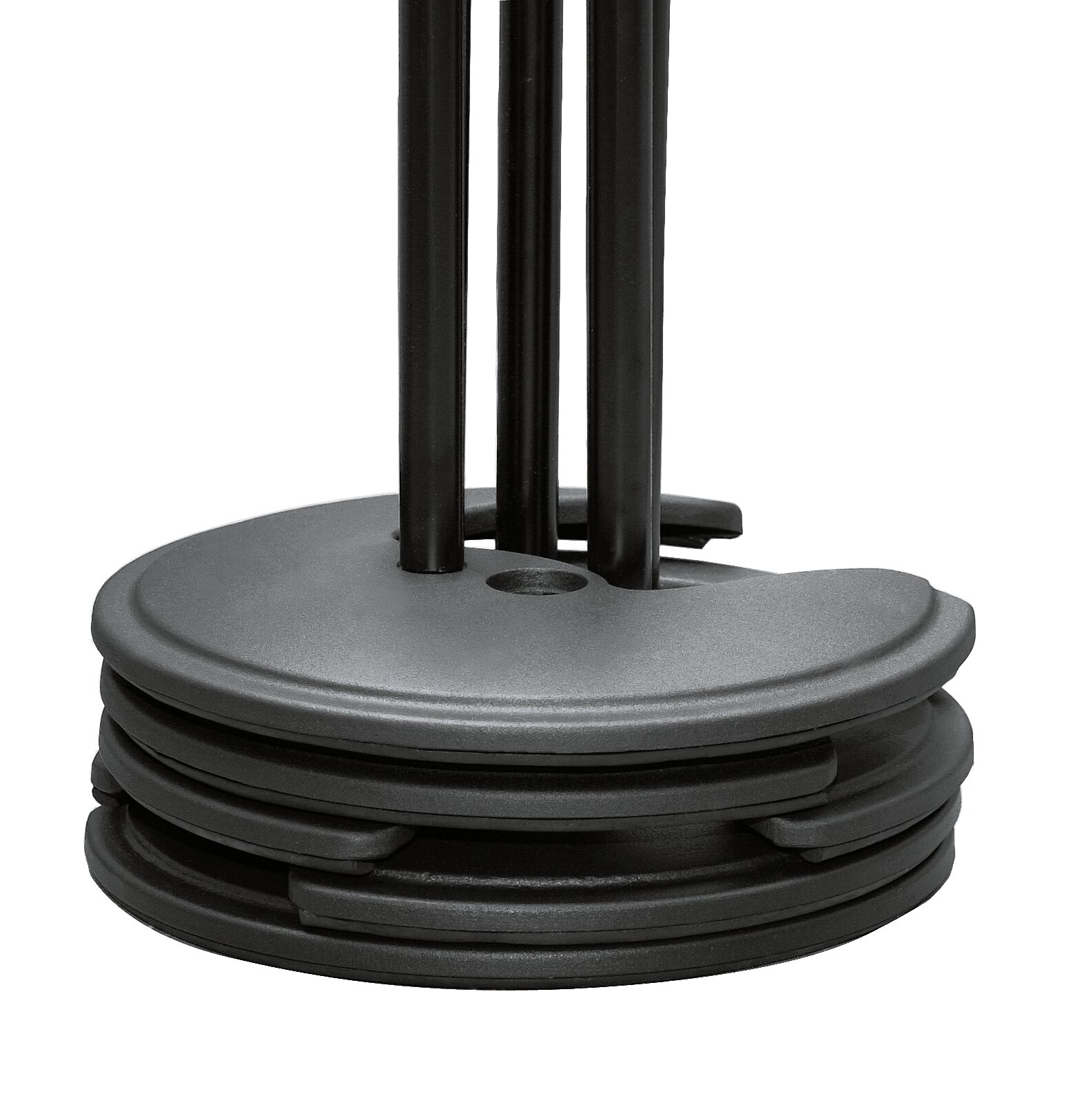 Stackable one-hand microphone stand
