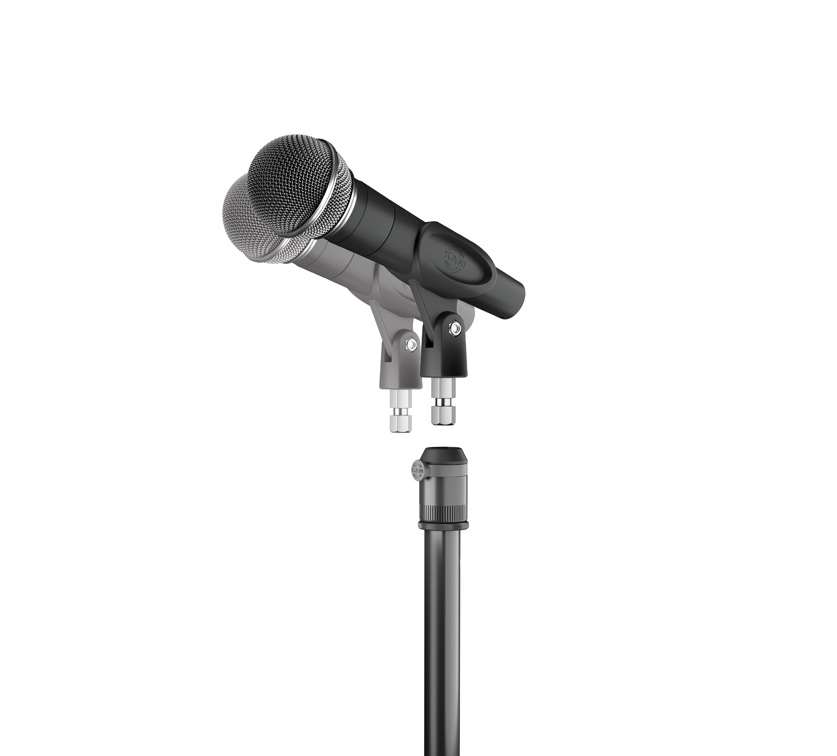 Quick-release adapter for microphones