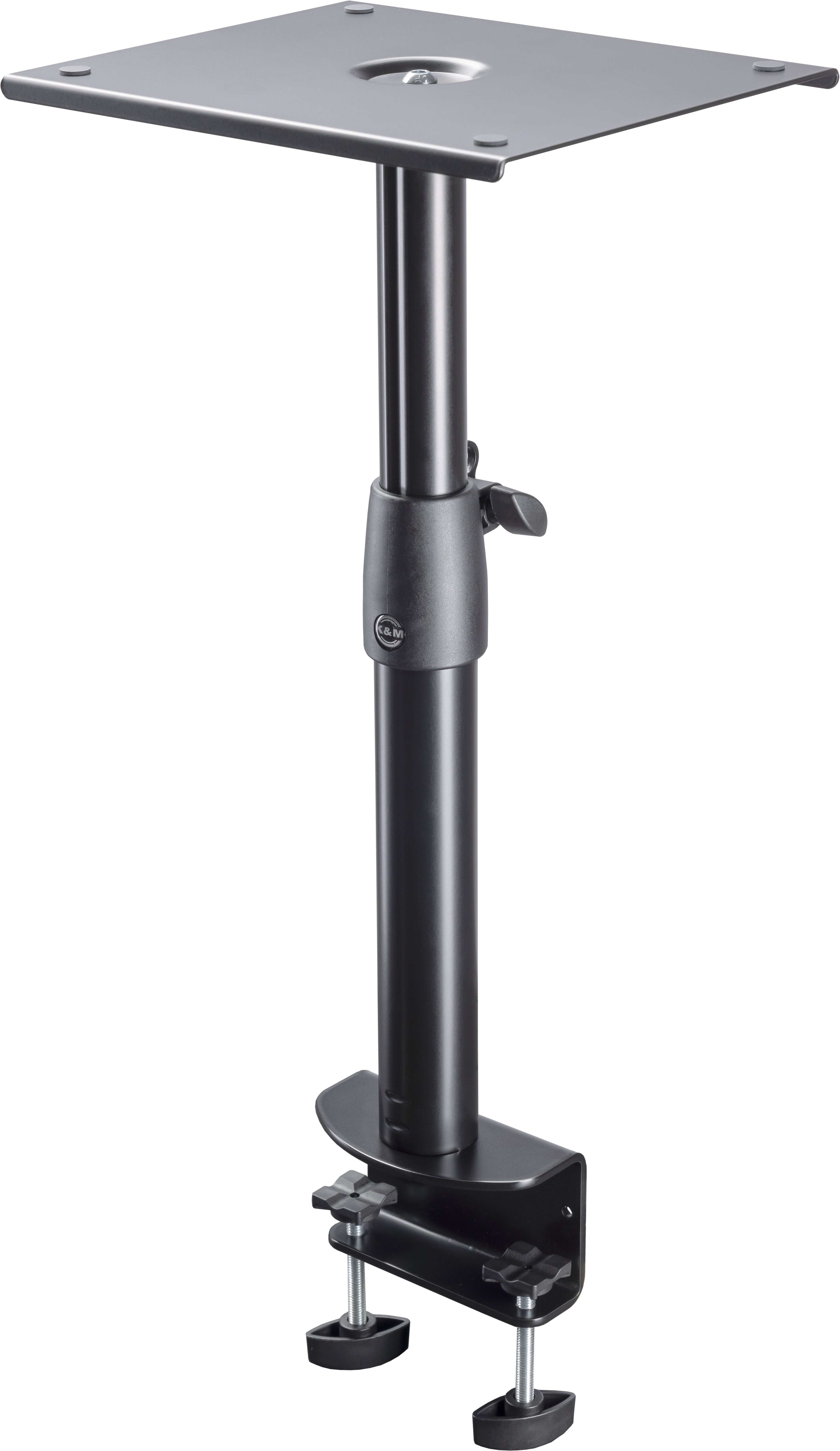 Clamping desktop monitor stand