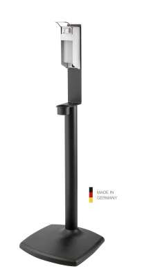 Disinfectant column stand including dispenser