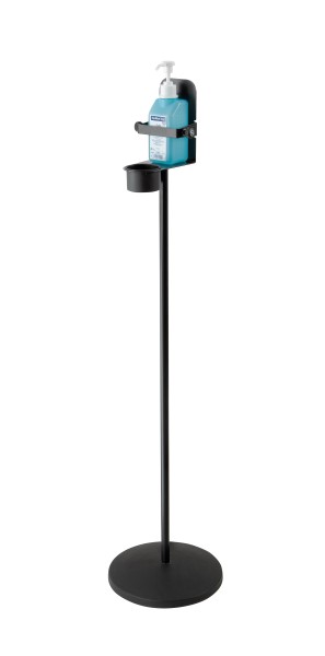 Disinfectant stand with bracket
