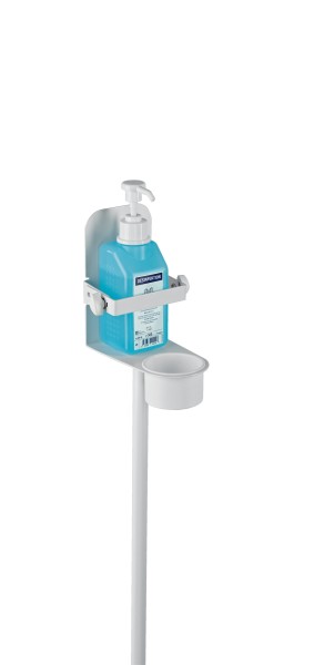 Disinfectant stand with bracket